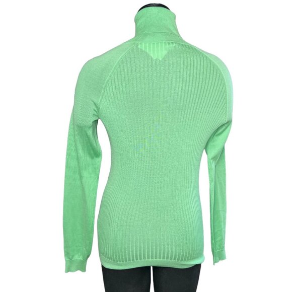 Hermes NWT Silk & Cashmere Women's Turtleneck Sweater Size EU 38 Color Absinthe - Picture 6 of 13